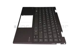 71NII23117 original HP keyboard incl. topcase DE (german) black/black with backlight