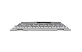 71NII432064 original HP keyboard incl. topcase DE (german) silver/silver with backlight (DSC)