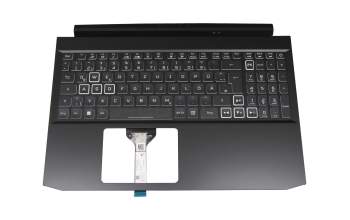 71NIX5BO090 original Compal keyboard incl. topcase DE (german) black/white/black with backlight