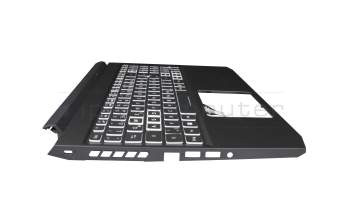 71NIX5BO090 original Compal keyboard incl. topcase DE (german) black/white/black with backlight