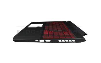 71NIX6BO046 original Compal keyboard incl. topcase DE (german) black/red/black with backlight