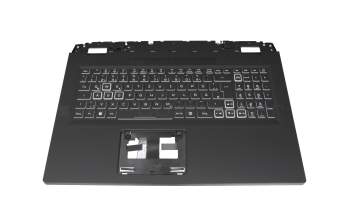 71NJV2BO051 original Compal keyboard incl. topcase DE (german) black/white/black with backlight