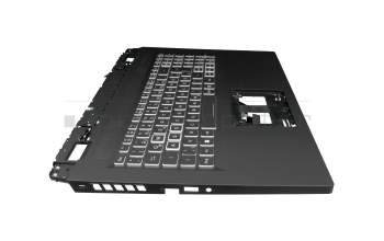 71NJV2BO051 original Compal keyboard incl. topcase DE (german) black/white/black with backlight