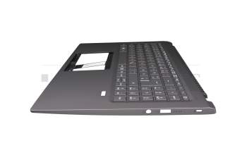 71NK91BO020 original Compal keyboard incl. topcase DE (german) grey/grey with backlight