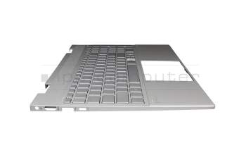 7H2260 original HLDS keyboard incl. topcase DE (german) silver/silver with backlight (UMA)