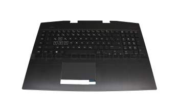 7J20A0 original HP keyboard incl. topcase DE (german) black/black with backlight