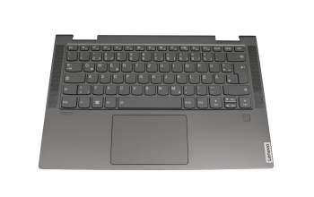 8SST60Q93972 original Lenovo keyboard incl. topcase DE (german) grey/grey with backlight