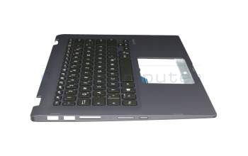 90NB0J71-R31GE1 original Asus keyboard incl. topcase DE (german) black/blue with backlight