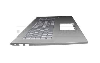 90NB0L61-R33GE0 original Asus keyboard incl. topcase DE (german) silver/silver with backlight