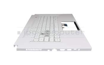 90NR0653-R31GE0 original Asus keyboard incl. topcase DE (german) white/white with backlight