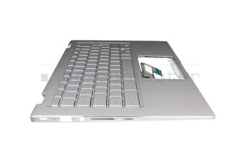 90NX0231-R31GE0 original Asus keyboard incl. topcase DE (german) silver/silver with backlight