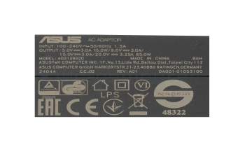 90XB04EN-MPW0B0 original Asus USB-C AC-adapter 65.0 Watt EU wallplug