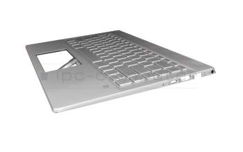 910300195720 original Primax keyboard incl. topcase DE (german) silver/silver with backlight