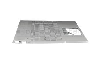 910300197690 original Primax keyboard incl. topcase DE (german) silver/silver with backlight (GTX graphics card)