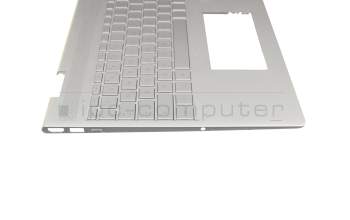 920216-041 original HP keyboard incl. topcase DE (german) silver/silver with backlight