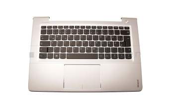 9Z.NCRBC.B0G original Lenovo keyboard incl. topcase DE (german) black/silver with backlight silver edge