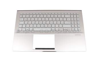 AEXKNG00010 original Quanta keyboard incl. topcase DE (german) silver/rosé with backlight