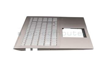 AEXKNG00010 original Quanta keyboard incl. topcase DE (german) silver/rosé with backlight