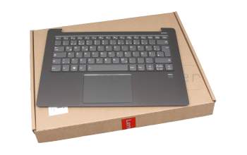 AM171000200KCS1 original Lenovo keyboard incl. topcase DE (german) grey/grey with backlight (fingerprint)