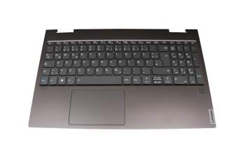 AM1FH000900 original Lenovo keyboard incl. topcase DE (german) grey/grey with backlight