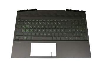 AM2K8000400 original HP keyboard incl. topcase DE (german) black/black with backlight