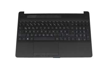 AP2H8000E00 original HP keyboard incl. topcase DE (german) black/black (PTP)