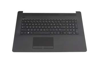 BHGWN015WHK00O original HP keyboard incl. topcase FR (french) black/black (with TP/DVD, surface structure \"Diamond)