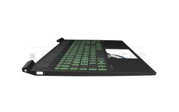 BJKVD3AF7FJ035 original HP keyboard incl. topcase DE (german) black/green/black with backlight