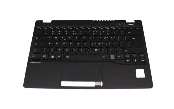 CP822314-01211121604 original Fujitsu keyboard incl. topcase US (english) black/black with backlight