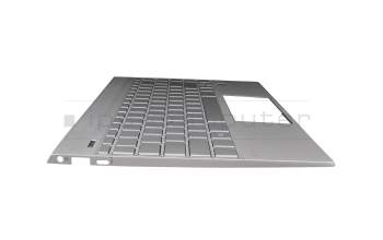 CT:BHXYE00M2FBN0X original HP keyboard incl. topcase DE (german) silver/black