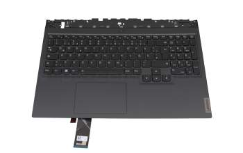 DC33001TQ00 original Lenovo keyboard incl. topcase DE (german) black/black with backlight RGB