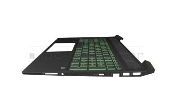 DD21A1 original HP keyboard incl. topcase DE (german) black/green/black with backlight