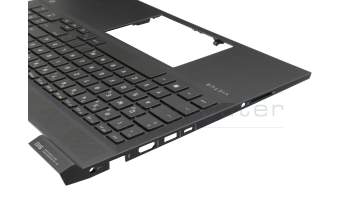 DD22C1 original HP keyboard incl. topcase DE (german) black/black with backlight