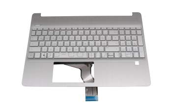 DD2391 original HP keyboard incl. topcase DE (german) silver/silver (Fingerprint)