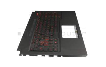 EABKL011010 original Asus keyboard incl. topcase DE (german) black/black with backlight