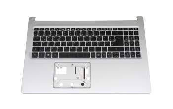 EAZAU01002A original Acer keyboard incl. topcase DE (german) black/silver with backlight