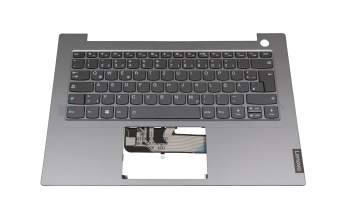 EC1JV000200 original Lenovo keyboard incl. topcase DE (german) grey/silver