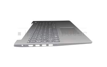 EC1JV000200 original Lenovo keyboard incl. topcase DE (german) grey/silver