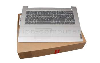 EG1JX000100 original Lenovo keyboard incl. topcase DE (german) grey/silver (Fingerprint)