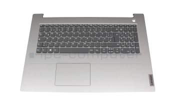 EG1JX000100 original Lenovo keyboard incl. topcase DE (german) grey/silver (Fingerprint)