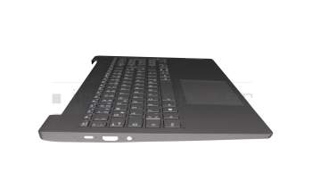 ET1K7000200 original Lenovo keyboard incl. topcase DE (german) grey/grey with backlight