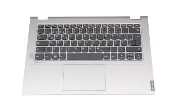 ET2GA000100 original Lenovo keyboard incl. topcase DE (german) grey/silver (without backlight)