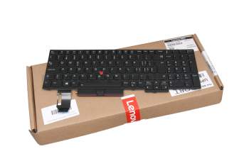 FU5372BL2 original Lenovo keyboard CH (swiss) black/black with backlight and mouse-stick