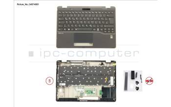 Fujitsu FUJ:CP776756-XX UPPER ASSY INCL. KEYB GERMAN W/FP(TBT)