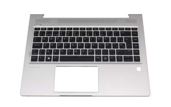 HPM18C16E0J980 original HP keyboard incl. topcase SP (spanish) black/silver with backlight