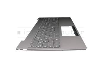 HQ20720475000 original Lenovo keyboard incl. topcase DE (german) grey/grey with backlight