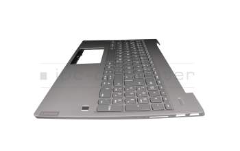 HQ2090062100000 original Lenovo keyboard incl. topcase DE (german) grey/grey with backlight