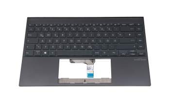 HQ21013183007 original Asus keyboard incl. topcase DE (german) black/black with backlight