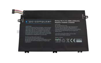 IPC-Computer battery compatible to Lenovo 3ICP6/54/90 with 39Wh