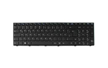 Keyboard DE (german) black/black matte with backlight (N75) original suitable for Mifcom EG7 (N870EJ1) (ID: 8312)